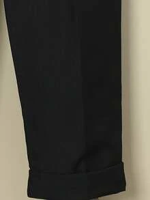 Young Boy 3-Piece Formal Suit Set, Young Boy Gentleman Outfit, Vest + Pants + Bow Tie, Suitable For School Performance, Wedding Ring Bearer, Banquet And Other Occasions - Black - View 8