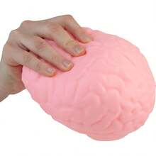 ORB Easy Sqweezy Jumbo Brainy 大號巨型大腦捏捏球惡搞玩具，趣味柔軟慢回彈超軟大腦壓力舒緩球，壓力舒緩工具，愚人節禮物、生日禮物、節日禮物，完美禮物 - 彩色 - 查看 5