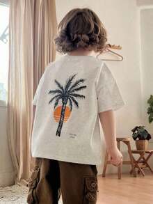 Kids' T-Shirt, Autumn Holiday Clothes - 淺灰色 - 查看 1