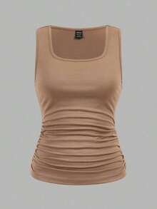 LUNE 3 piezas Tops de tirantes de unicolor adelgazantes para mujer, casuales y sencillos, perfectos para el verano - Multicolor 7 - Ver 5