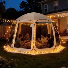 Screen House Tent, 6 X 6 Ft, 4-6 Person Pop Up Screen Tent With Extended Awning, Portable Screened In Canopy With Carry Bag, Netting Sides, For Patio, Backyard, And Outdoor Activities, Beige - Lều 6 x 6 feet, dành cho 4-6 người, có mái che mở rộng. - Xem 10
