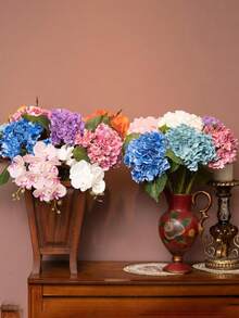 18/9 莖仿真繡球花束－逼真絲綢繡球花，適合 DIY 婚禮花束、伴娘裝飾、居家辦公室裝飾、母親節、生日、情人節禮物靈感、房間佈置、春季裝飾、美感居家 - 寶藍色 - 查看 8