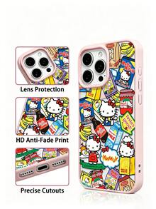 Miniso Sanrio Hello Kitty 柔觸感磁吸手機殼，透明磁吸無線充電手機殼，夏季手機殼，節日禮物手機殼，防滑、防摔、防指紋，適用於 GalaxyS22、GalaxyS23、S24plus、GalaxyS25、S26ultra，兼容 iPhone17、17Air、17pro、17promax、11、12、13、14、15、16pro、16promax、14Plus、15Plus、16Plus、16pro、16promax - 無色 - 查看 5