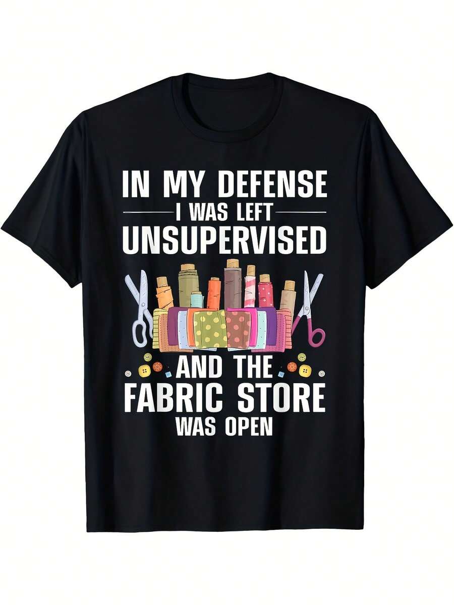 Camiseta de diseño acolchado divertida para mujer, top estampado de manga corta unisex para el verano de 2025, 220 g de fibra de poliéster pura, ropa para entusiastas del acolchado, diseño casual, talla grande. - Negro - Ver 1