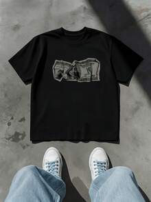 Men T-Shirts - 黑色 - 查看 1