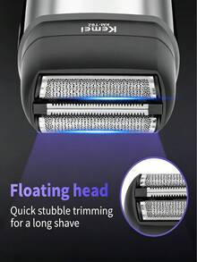 Kemei KM-T82 男士電動刮鬍刀 箔片式刮鬍機,乾濕兩用防水,輕巧便攜,附 LED 螢幕與快速充電,適合鬍鬚造型與日常修剪,送給男士的絕佳禮物 - 黑色 - 查看 6