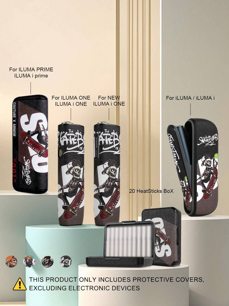 1 Set IQOS ILUMA ONE/I ONE /New ILUMA I ONE/ ILUMA/ILUMA I /ILUMA PRIME/Iluma I Prime Series Protective Case And Storage Box, Precise Cutouts For All Models, Personalized Design In PU Leather Material, Slip-Resistant And Anti-Fall For Daily Use - 1 - View 1
