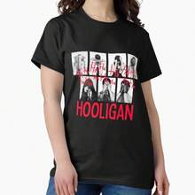 Klassisk retro casual kortärmad skjorta med en slående design i sångarstil, ett enkelt och moderiktigt plagg för vardagsbruk. Streetwear-kläder T-shirts Dam Sommarblusar Dam Sweatshirts Dam Kortärmade T-shirts Dam Strandkläder  dam - Svart - Visa 6