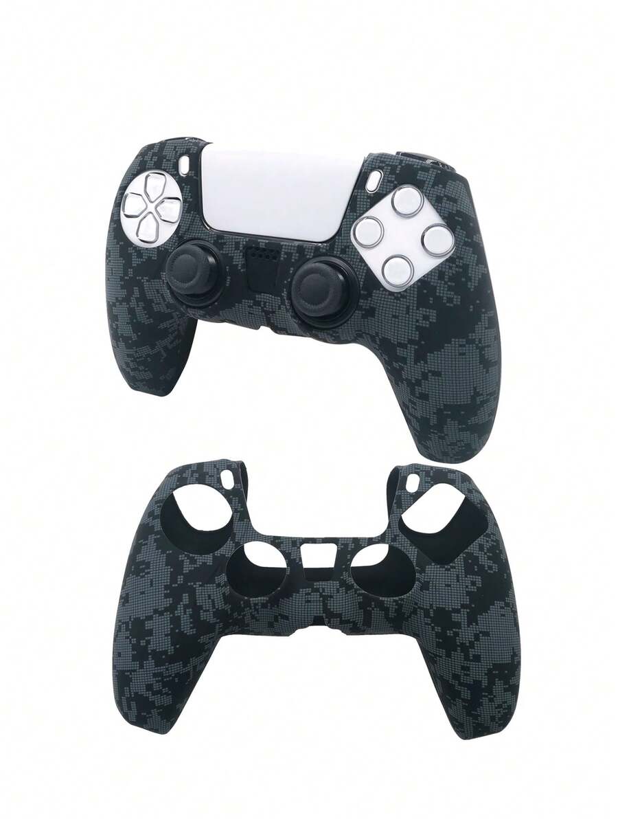 1 ốp bảo vệ màn hình in chuyển nhiệt, tương thích với máy chơi game 5 inch, chống trượt, chống mồ hôi, chống bụi, chống trầy xước, phụ kiện chơi game giúp nâng cao trải nghiệm chơi game. - Lưới đen chuyển nước - Xem 1