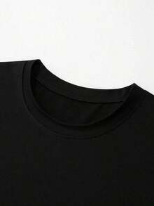 Men's Short-Sleeved T-Shirt With Custom Los Angeles Slogan Print, Made Of Comfortable And Breathable Fabric, Perfect For Summer - Black - View 5