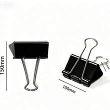 Set Klip Penjepit Jilid Raksasa - 60 Klip Ekstra Besar (Ukuran Khusus), 75mm, 100mm, Plus Warna & Hitam 60mm, Klip Lipat Logam Tugas Berat | Cocok Untuk Menyegel Makanan, Dokumen Kantor, Pajangan Foto & Penyimpanan Rumah - penjepit kertas - View 10