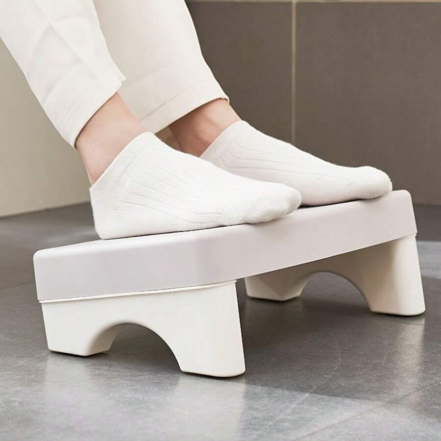 1pc Creative New Office Under Desk Foot Rest Stool. Made Of PP Material. Ergonomic Foot Rest Stool Designed For Office Use. Suitable For Office, Sofa, Study And Multiple Scenarios - Multicolor - View 1