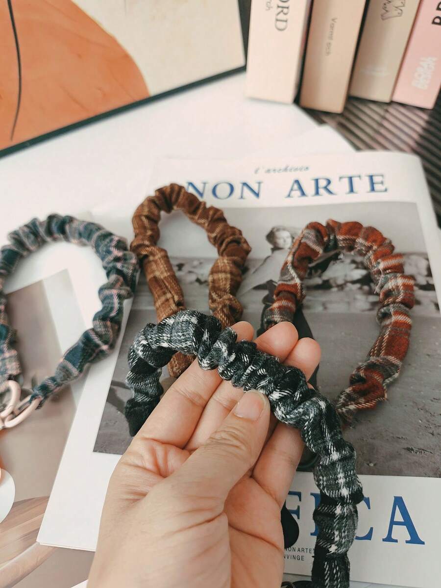 1pc Versatile Mori Style Patterned Phone Lanyard, High Color Matching Anti-Loss Elastic Phone Strap, Cute Wrist Anti-Loss CCD Keychain Pendant For Girls - Multicolor - View 1