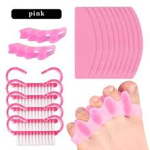 Soft Silicone Toe Separator With Nail File And Cleaning Brush Set, Home Pedicure And Manicure Nail Care Tools - Multicolor - View 13