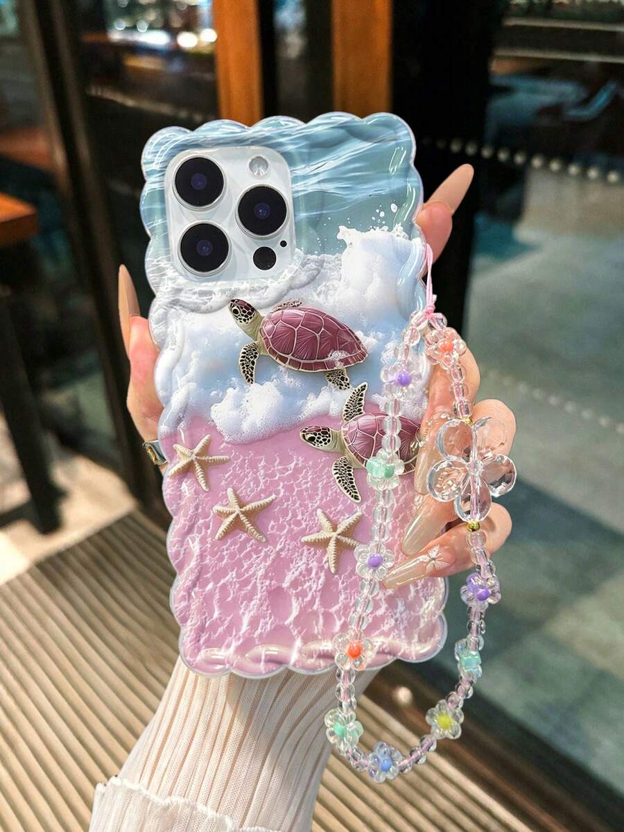 Ốp lưng điện thoại trong suốt họa tiết sóng bện hình rùa, phù hợp với 17/17 Pro/17 Pro Max, 16/16 Pro/16 Pro Max/16 Plus, 14, 15, P14, P13, P12, P11, chống sốc, thiết kế độc đáo. - Nhiều màu - Xem 1