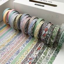 20 Rolls Assorted Vintage & Retro Style Washi Tapes, Creative Decorative Tapes For Scrapbooking, Planner, DIY Crafts - nature - View 5