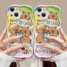 Phone Case - Adorable Capybara Design Case Compatible With Models 17, 16, 15, 14, 13, 12, 11, Pro, Max, Plus, With A Soft TPU Back Cover That Offers Drop Protection - 混合顏色 1 - 查看 3