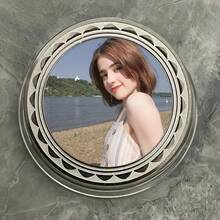 [Customized]Personalized Custom Image Craft Round Commemorative Coin Couple Photo Decorative Coin Collection Gift - Silver - View 6
