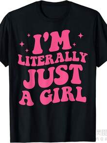 Camiseta "I'M Just a Girl" - Diseño Unisex para el Verano 2025, con Mangas Cortas y Hecha de 220G Pure - Negro - Ver 6
