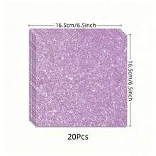 10/20/40pcs Lavender Purple Party Napkins, 6.5 Inch, Perfect For Weddings, Birthday Parties, Girls' Gatherings, Afternoon Tea, Picnics And Party Decorations - Pinkish-purple - View 8
