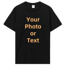 Camiseta Personalizada, Camiseta con tu Foto, Logotipo de Marca o Texto, para Hombre y Mujer, Algodón Premium, Regalo - Blanco - Ver 9