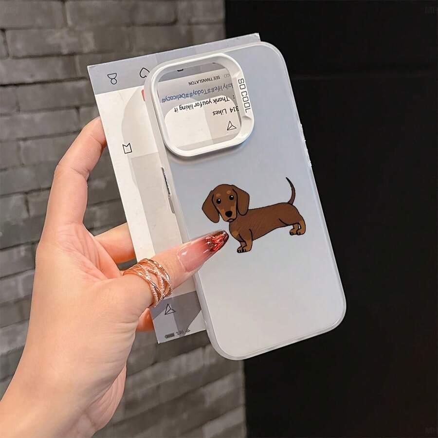 Funda para teléfono simple y reforzada, adecuada para todos los modelos de y . Caso - Minimalista Marrón Perro salchicha Patrón Teléfono Caso, Adecuado para HONOR 400 Lite, 200 Lite, 200 Pro 200, 90 Lite, 90, 70, X60 Pro 50, X9 5G X9A, X9B, X9C, X8A, X7B 5G X7A, Magia 7 Lite, X6B 4G, Magic6 Pro X5 Además, Magic5 Profesional, adecuado como regalo para novio o novia, regalo de cumpleaños. - (Un color) 1 unidad por paquete - Ver 1