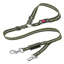 Adjustable Thick Striped Nylon Large Dog Car Safety Harness - Suitable For Car Travel - Multicolor - View 13
