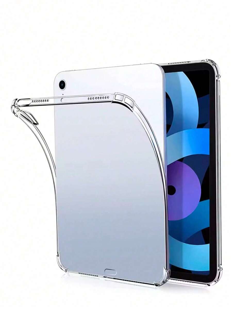 1 chiếc ốp lưng TPU trong suốt/Bảo vệ toàn diện/Túi khí chống rơi/Độ trong suốt cao/Ốp silicon mềm/Vỏ trong suốt/Ốp bảo vệ tương thích với iPad (Air 4/5/6)/(7/8/9/10th Gen)/ 11 1A16(2025) - Trong sáng - Xem 1