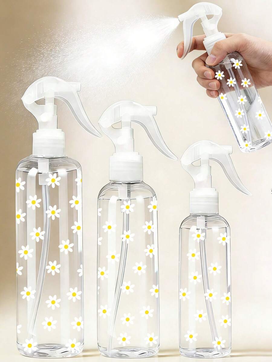 蝴蝶結圖案加壓噴霧瓶 150/300/500ml 化妝水容器 高壓連續自動真空霧化 透明 PET 可補充旅行瓶 髮型造型工具 - 彩色 - 查看 1