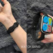 适用于 38mm、40mm、41mm、42mm、44mm、45mm、46mm、49mm 表盘的超薄表带，男女通用，运动硅胶表带，纤薄腕带，适用于 Series 11、10、9、8、SE、7、6、5、4、3、2、1 和 Ultra。 - 38/40/41/42mm(Series 10 11) - 查看 21