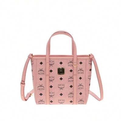  Mcm Toni Visetos Logo Embroidered Women's Shoulder Strap Crossbody Bag