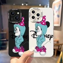 Disney Minnie Mouse Phone Case - Casual Hoodie‑Wearing Minnie Mouse Protective Case, White Background With Black "Disney" Cursive Lettering And Street‑Style Polka‑Dot Bow Minnie Mouse Graphics, Compatible With IPhone 17, 16, 15, 14, 13, 12, 11 Pro Series And Galaxy S22, S23, S24, S25 Models, Ideal For Birthdays, Holidays, Anniversaries, Graduation Gifts, Or Any Special Occasion To Surprise Family, Friends, Classmates, And Loved Ones. - trắng - Xem 4