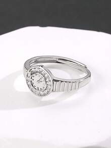 1 Piece Fashion Unique Design Fake Watch Rings For Girls Gift ,Decoration Watch Rings For Women,Cannot Display Time - Silver - View 3