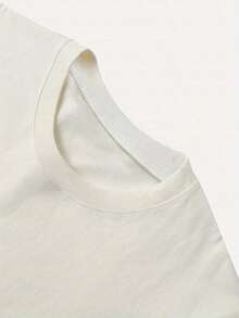 Women's Plus Size Casual Short-Sleeved T-Shirt With Round Neck And Leopard And Star Print, Summer White - 白色的 - 查看 4