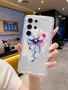 1 chiếc ốp lưng điện thoại thời trang bằng chất liệu TPU, họa tiết nơ mực, trong suốt, màu kem, chống rơi toàn thân, tương thích với iPhone, Honor. - Trong sáng - Xem 9