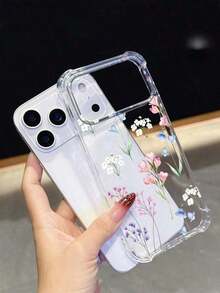 1 Piece "Ditsy Floral" Colorful Flower Phone Case | Clear Anti-Drop Protective Cover - Compatible With IPhone 17 Pro Max, Galaxy A57/S26/S24/S25 Plus/S23 Ultra/A16/A35/A25/A55, Pixel 9 Pro, Pixel 8, Pixel 7, G85, Hot 50 Pro+ - Cool, Suitable As A Gift For Friends And Personal Use - 款式 4(1 件) - 查看 6