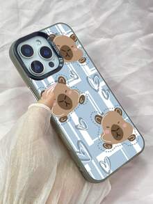 LY1264 Capibara Caja del teléfono,Funda para iPhone 11 12 13 14 15 16 17 Pro Max 7 8 14 15 16 Plus Air 16e XR X XS Max para Galaxy S25 S26 Ultra A03 Core A03S A02S M02S F02S A04E M04 F04 A04 A05S A05 A06 A12 M12 F12 A13 A04S A15 A16 A24 M34 A34 A25 A32 A35 A55 A54 A50 Pura 70 Pro Ultra para Honor 90 GT Magic6 Magic7 Pro X5 Plus X5B X6B X6C X7A X7B X7C X8A X9A X8B para Redmi Note 13 14 10 11 12 Pro Plus 14C 14R 12C 9 9A Mi 15 14 13 12 Ultra 15S Pro para Pixel 6A 7A 7 8 Pro para MotoG34 G54 G84 G86 G05 G10 G24 G13 G14 G15 G22 G35 G56 para Vivo Y17 Y35 Plus Y36 Y37 para OPPO A5 Pro 5G A58 A35 2021 A72 A96 A97 A32 A55 A57 A16 Reno10 Reno11 Reno12 Reno13 Reno14 Reno7 Pro Plus Find X8 Ultra X8s Plus, cubierta de teléfono de parachoques a prueba de golpes de TPU suave mate IMD duro delgado de moda + PC - Negro - Ver 2