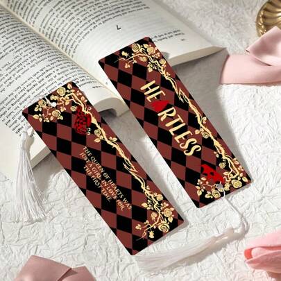 2pcs PET Printed Bookmarks, Exquisite And Beautiful Patterns, Durable And Elegant, Unique Design Suitable For Daily Use Or Collection. The Best Gift For Back To School Season, Whether For Personal Use Or Gifting To Family And Friends, It Is A Unique And Practical Gift Choice, Adding Atmosphere And Fun To Reading Time (Random Color Tassels)