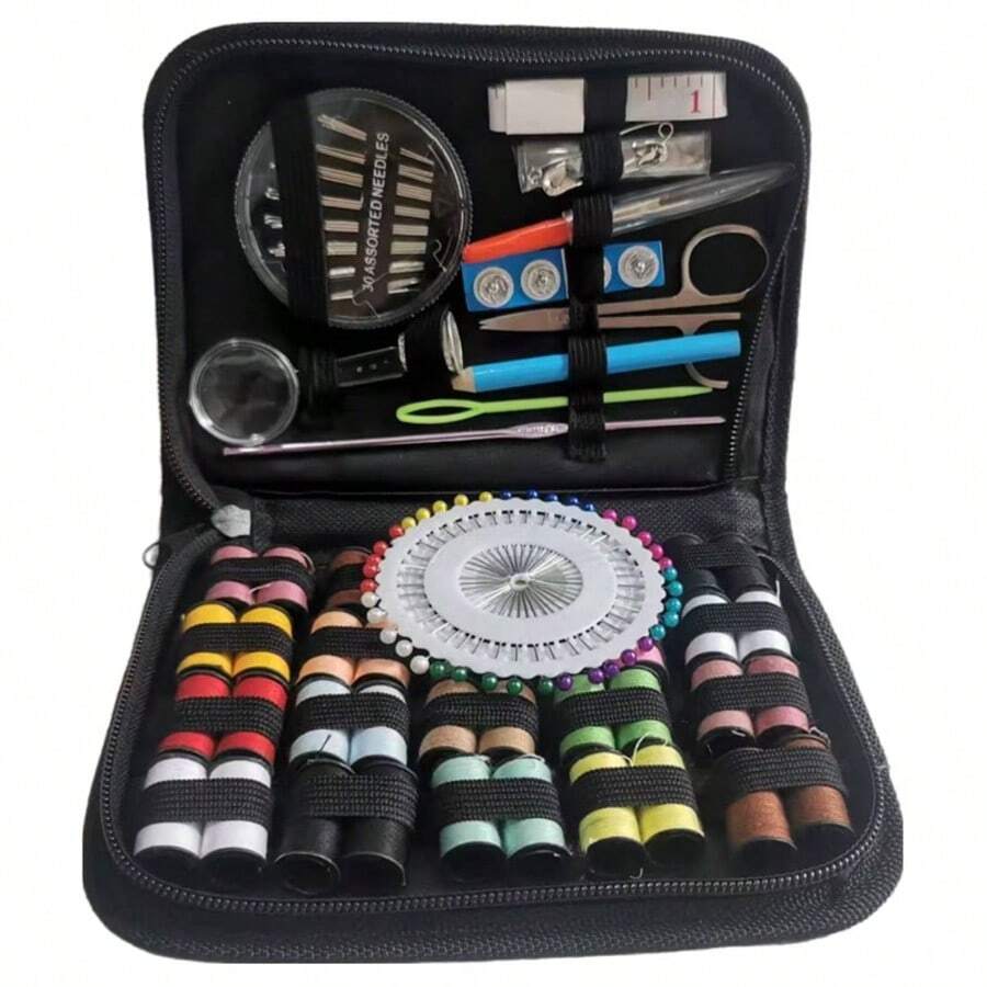 Caja de herramientas de costura para el hogar, set de agujas e hilos, set de hilos de coser, bolsa de agujas e hilos - A - Ver 1