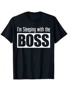 Give Your Partner A T-Shirt With The Phrase 'I Sleep With The Boss'. - 黑色 - 查看 1