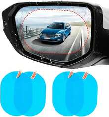 Funda impermeable para espejo retrovisor, lámina antirreflejos para espejos laterales de coche, lámina protectora hidrofóbica de 13,5 cm x 9,4 cm, fácil de instalar en condiciones de humedad, que garantiza una visibilidad clara al conducir bajo la lluvia y de noche. - A - Ver 9