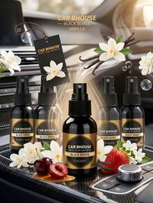 Car Air Freshener Spray Gift Set, Bubble Gum, Vanilla, Gardenia, New Car, Strawberry, Cherry, Natural Fragrance, Long-Lasting Scent, Multi-Level Stress Relief, Suitable For Home, Bedroom, Clothes, Pet Room, Bathroom, Office, Outdoor Camping, Suitable For Mother's Day, Wedding, Valentine's Day, Music Festival, Father's Day, Christmas And Other Occasions, Comes With Card - A - View 2
