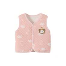 Warm Pure Cotton Vest For Babies And Toddlers, Ideal For Spring And Autumn, Baby Top For Autumn And Winter, Vest, Gilet And Sleeveless Jacket. - 灰色 - 查看 6