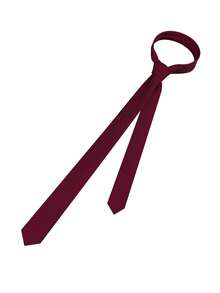 1pc Men's Burgundy 1.9 Inch (5cm) Slim Necktie, Suitable For Weddings, Graduation, Formal And Casual Occasions - Burgundy - View 4