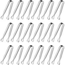 Mini Serving Tongs, 18-Packs Stainless Steel Sugar Tongs, 4.3inch Ice Tongs Kitchen Appetizers Tongs For Coffee Bar, Tea Party, - 樣式類型如圖所示 - 查看 1