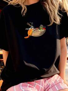 Cool Casual T-Shirt With A Print That Reflects The Characteristics Of The Scorpio Personality. - 黑色 2 - 查看 1
