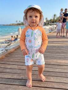 Baby Boys Swimwear - Orange - View 1