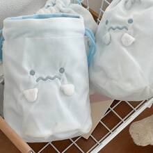 1 قطعة حقيبة تخزين متنوعة لطيفة للبنات محمولة برباط سحب، خفيفة الوزن وفاخرة للاستخدام على المكتب - مشاهدة 6
