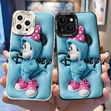 Disney Mickey And Friends Minnie Mouse Phone Case - Inflated Embossed Minnie In Blue Hoodie Protective Case, Light Blue Puffy Background With Partial Raised Disney Lettering, Compatible With IPhone 17, 16, 15, 14, 13, 12, 11 Pro Series And Galaxy S22, S23, S24, S25 Models, Ideal For Birthdays, Holidays, Anniversaries, Graduation Gifts, Or Any Special Occasion To Surprise Family, Friends, Classmates, And Loved Ones. - màu đen - Xem 3
