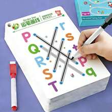 48 Themes Kids Reusable Handwriting Workbook With Pen & Eraser, Preschool Writing Practice Book, Improve Pen Control & Concentration, Great Birthday Gift - Multicolor - View 5